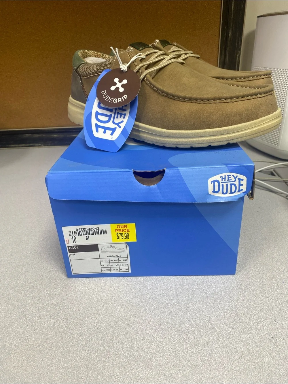 Hey Dude Men's Brown and Green Casual Boat Shoes